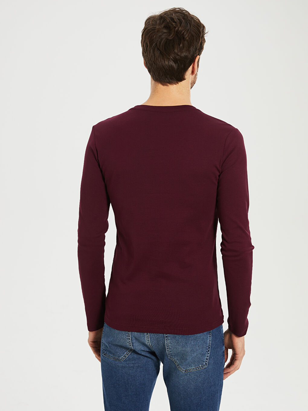 Bordo Penye Erkek Tişört-2