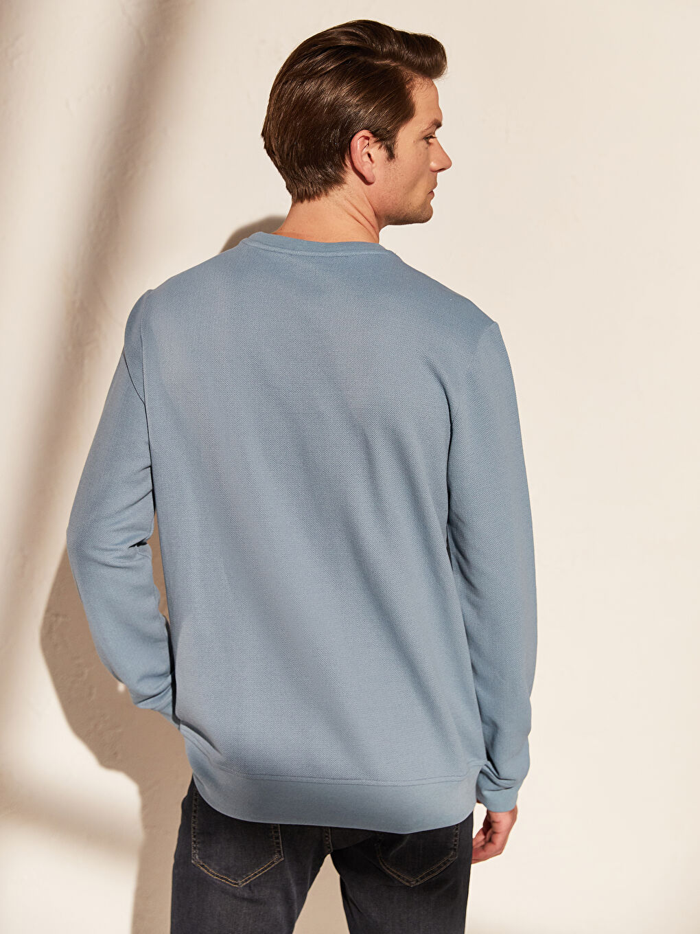 Crew Neck Basic Sweatshirt-3