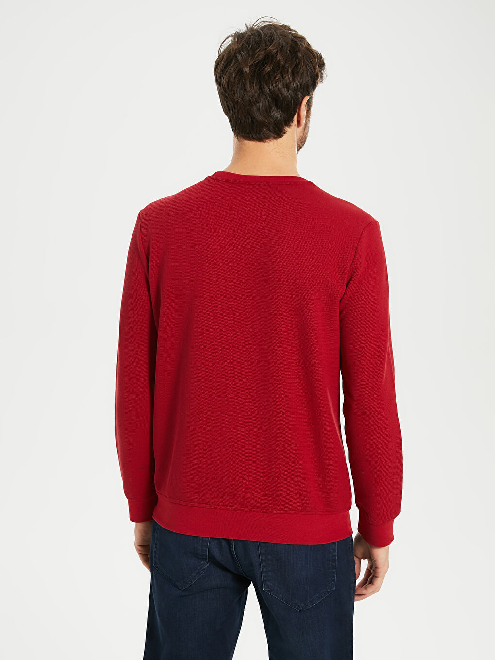 Crew Neck Basic Sweatshirt-3