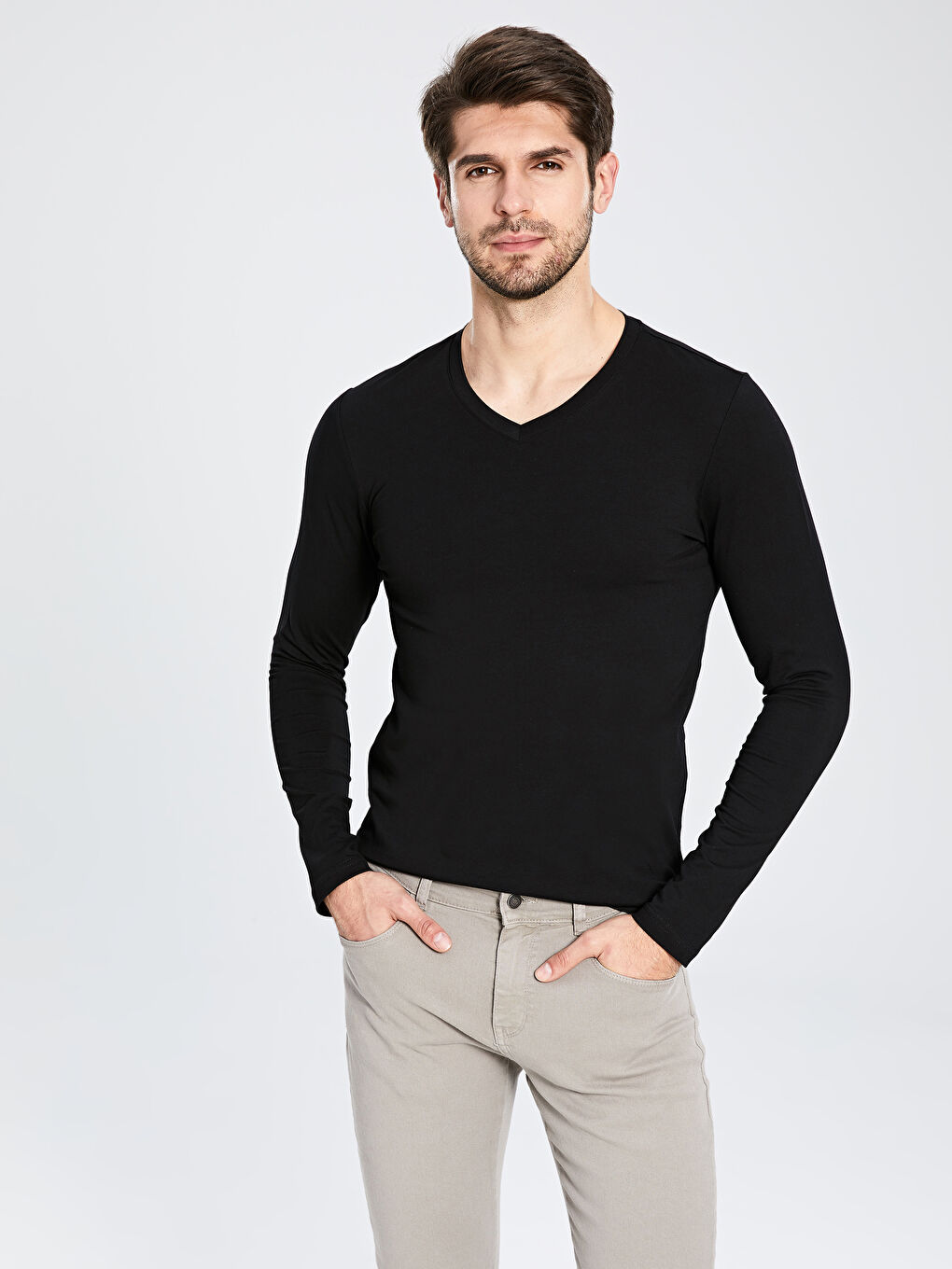 Мужчины Черный футболка