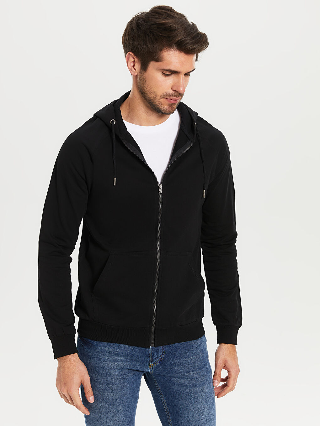 Sweat Zippé À Capuche Pour Hommes-2