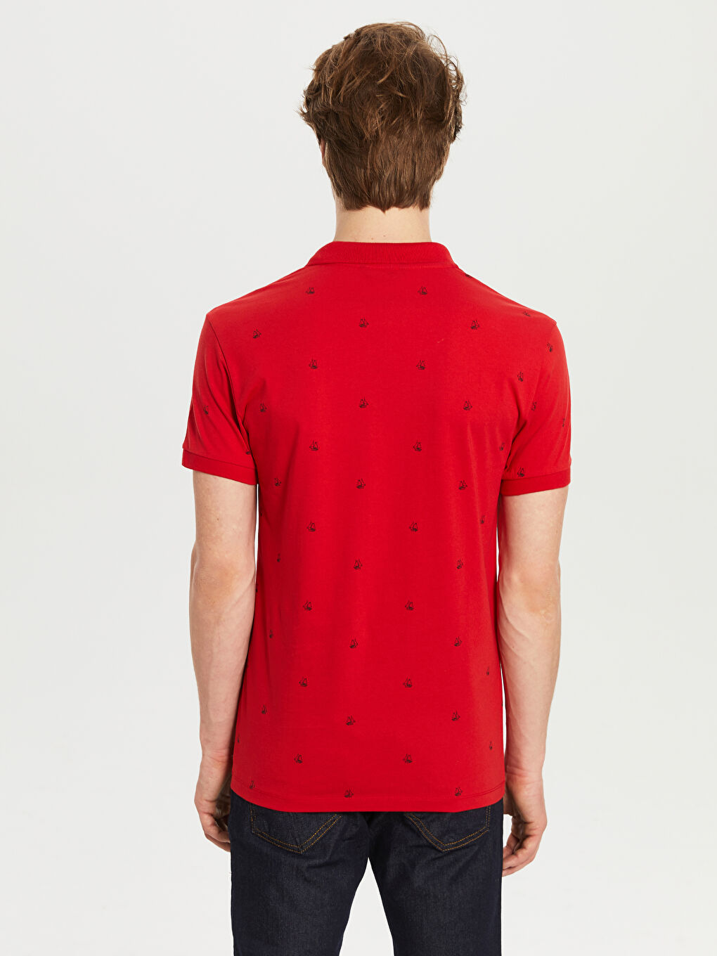 Polo Neck Short Sleeve Jersey Men's T-Shirt-2