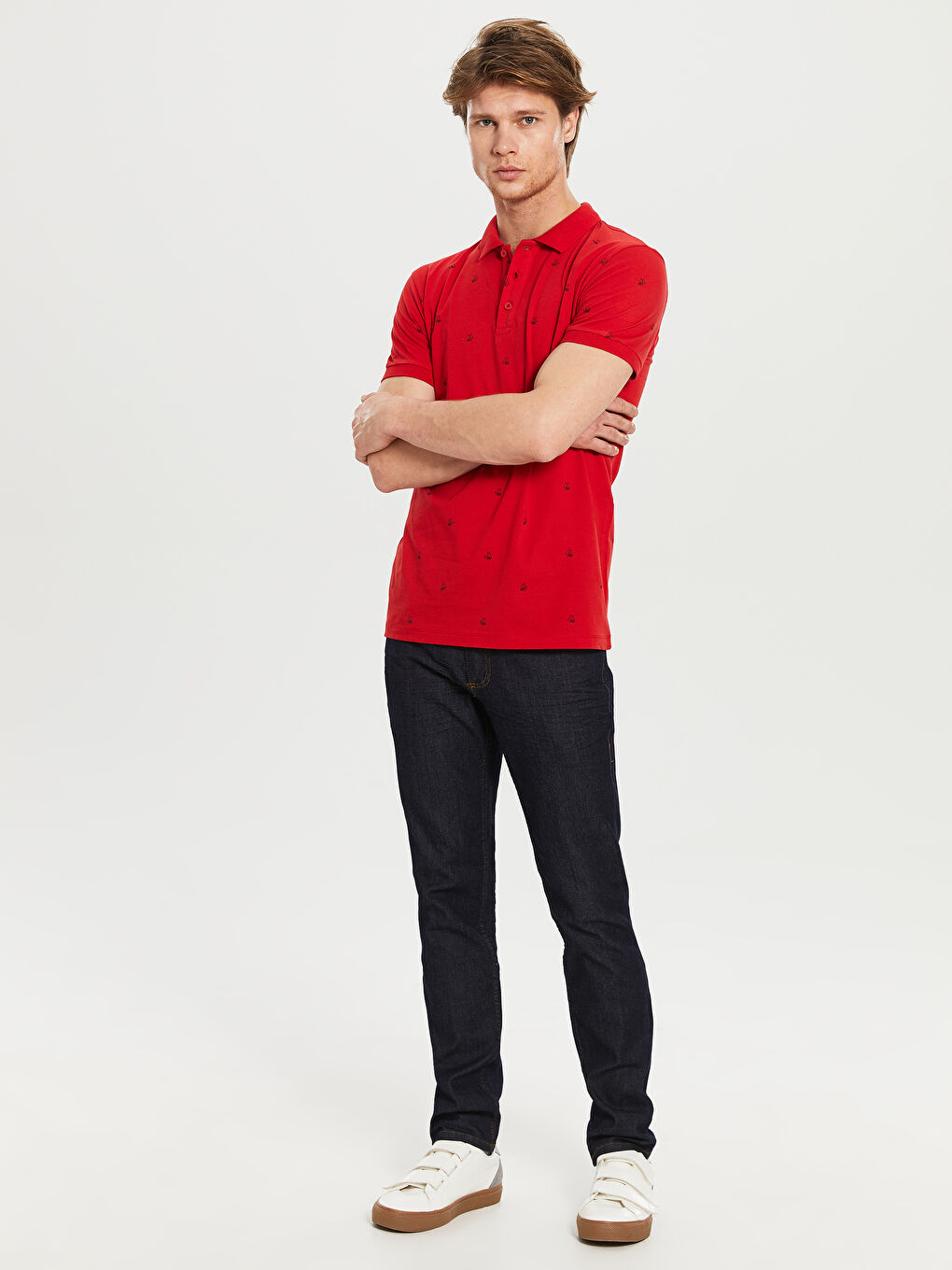 Polo Neck Short Sleeve Jersey Men's T-Shirt-3