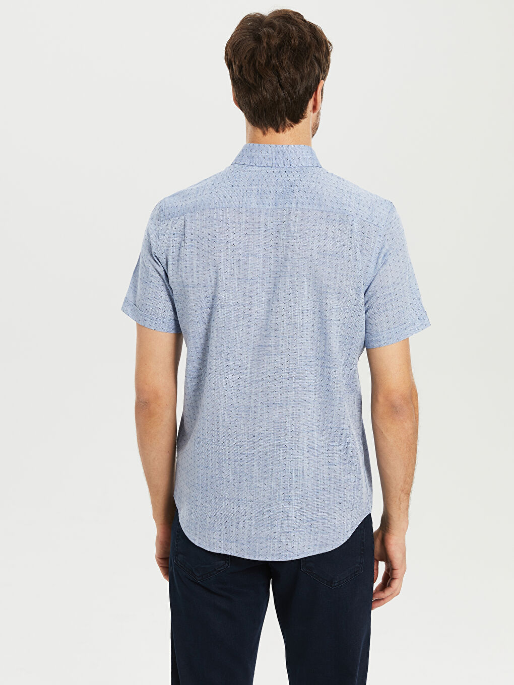 Mavi Poplin Erkek Gömlek-2