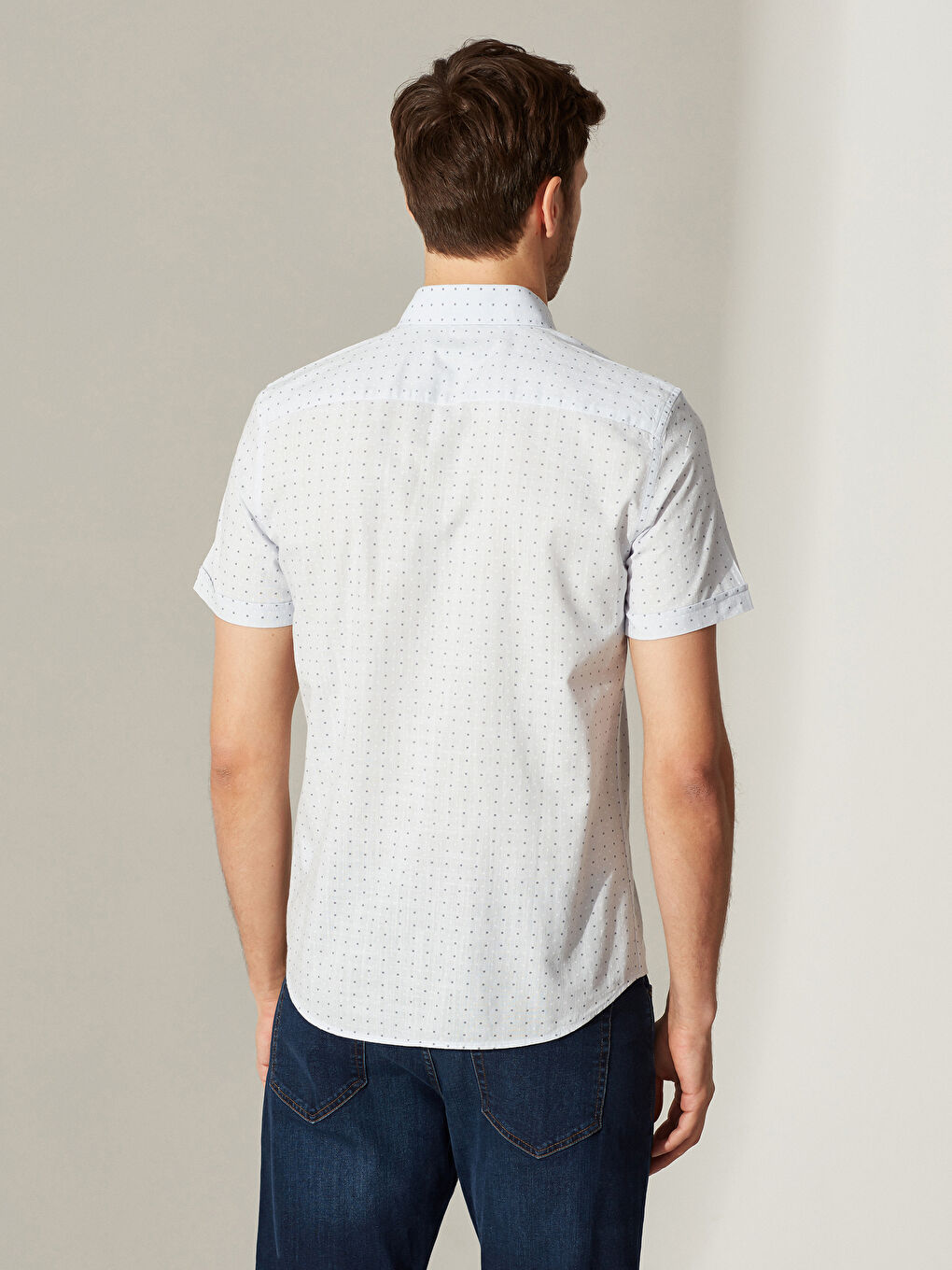 Mavi Poplin Erkek Gömlek-3