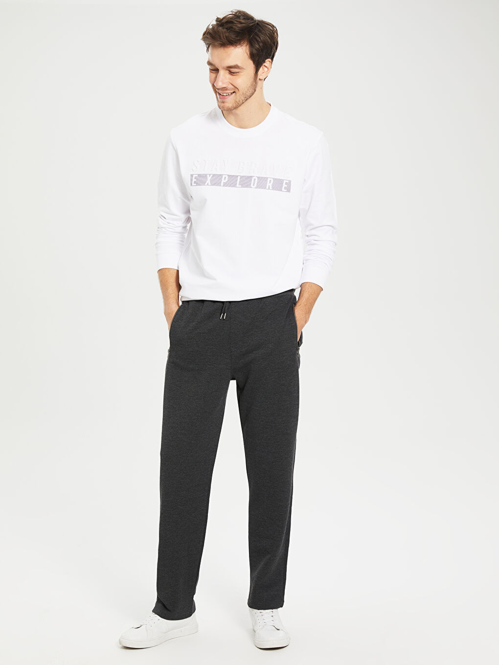 Antrasit Erkek Eşofman Altı-1