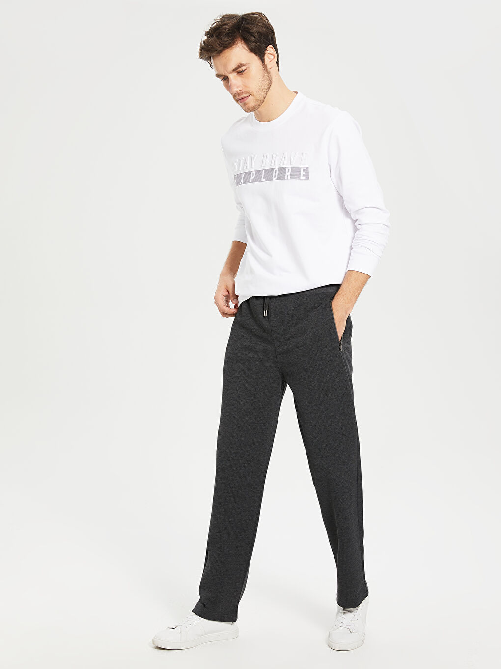 Antrasit Erkek Eşofman Altı-2