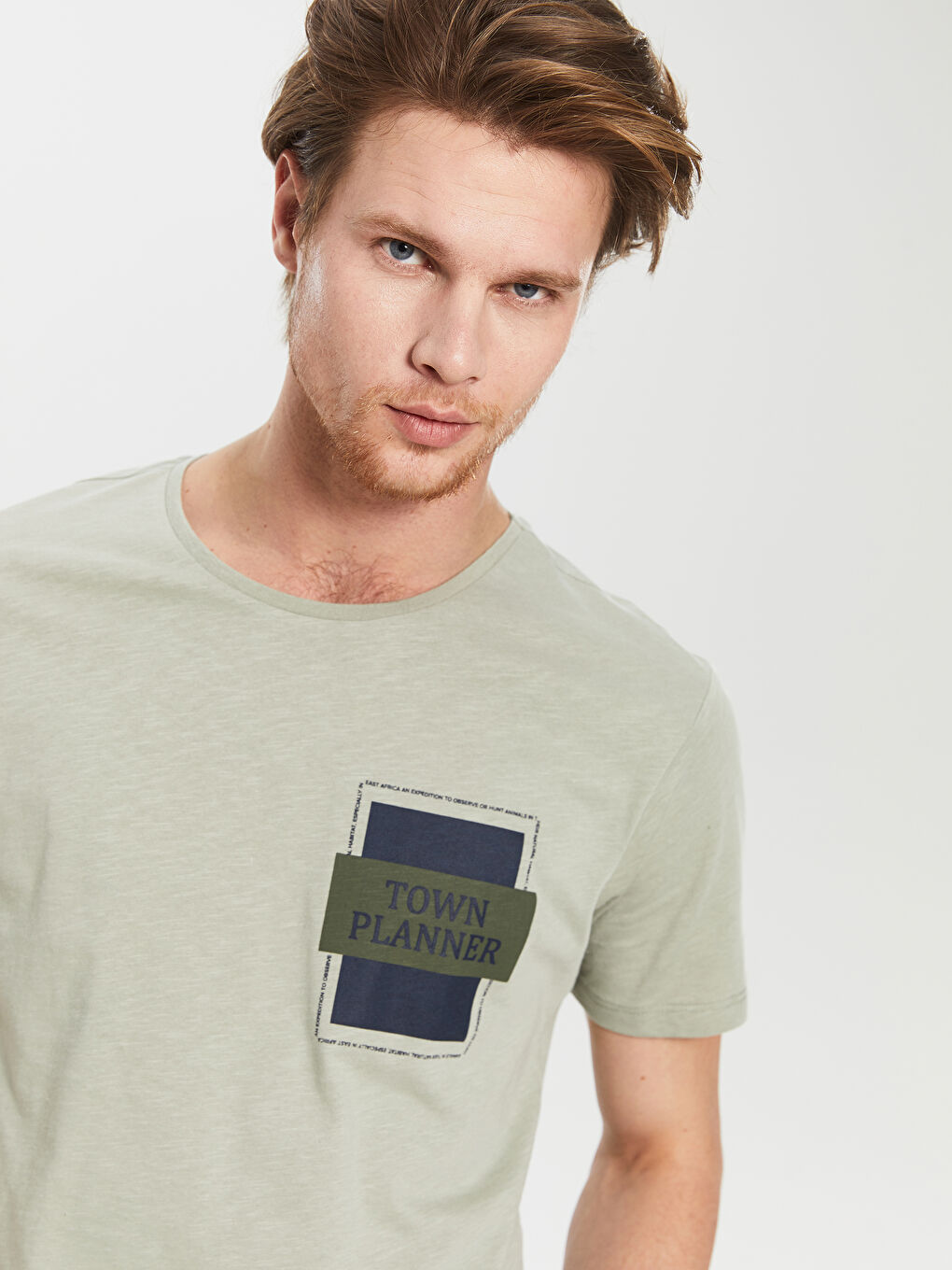 Gri Penye Erkek Tişört-2