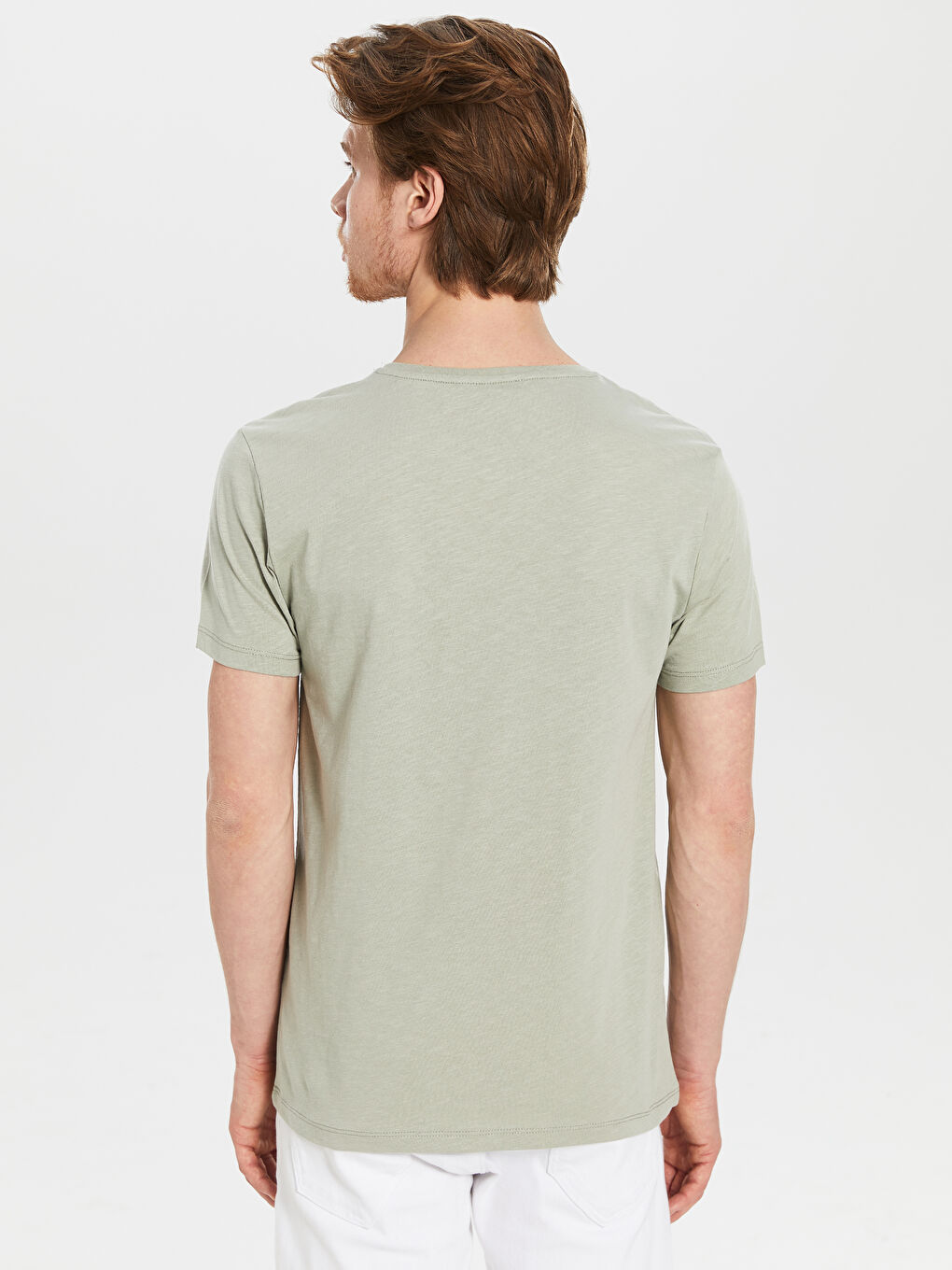 Gri Penye Erkek Tişört-3