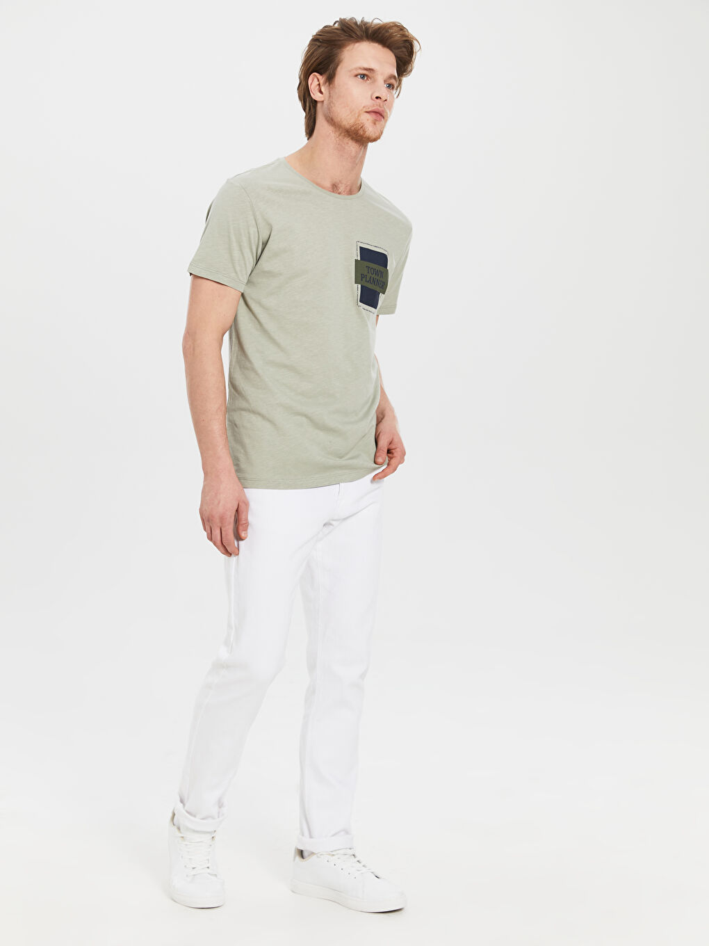 Gri Penye Erkek Tişört-4