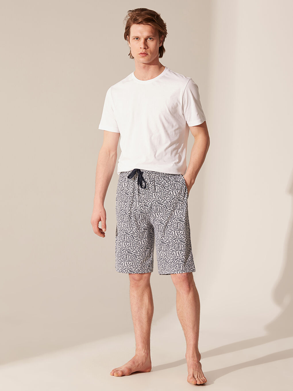 Мужские пижамные штаны стандартного кроя-1