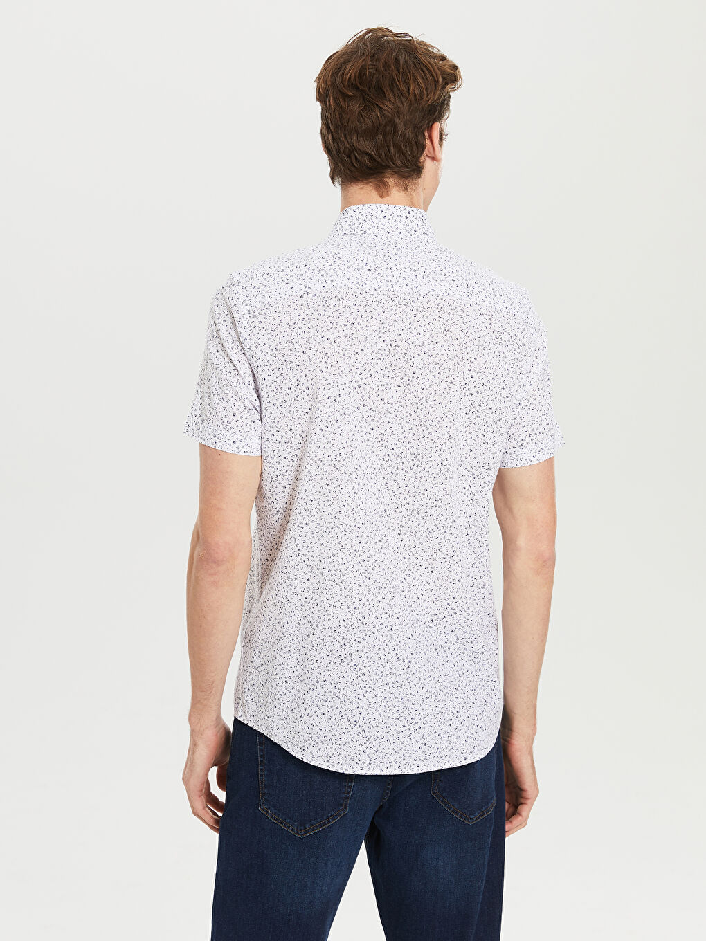 Beyaz Poplin Erkek Gömlek-3