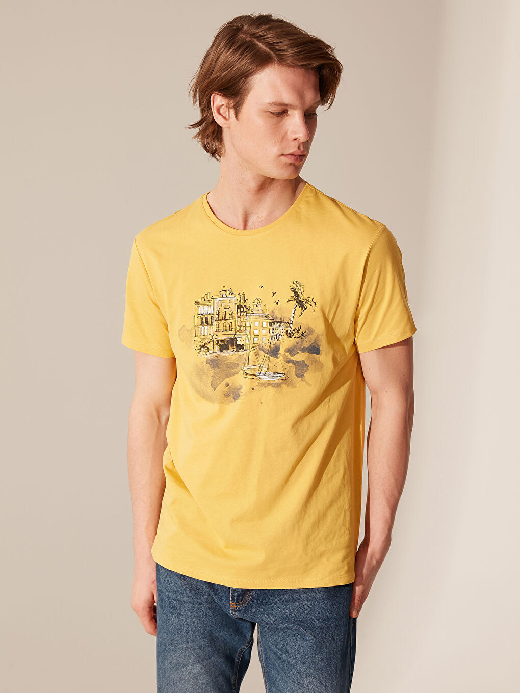 Футболка из чесаного хлопка для мужчин