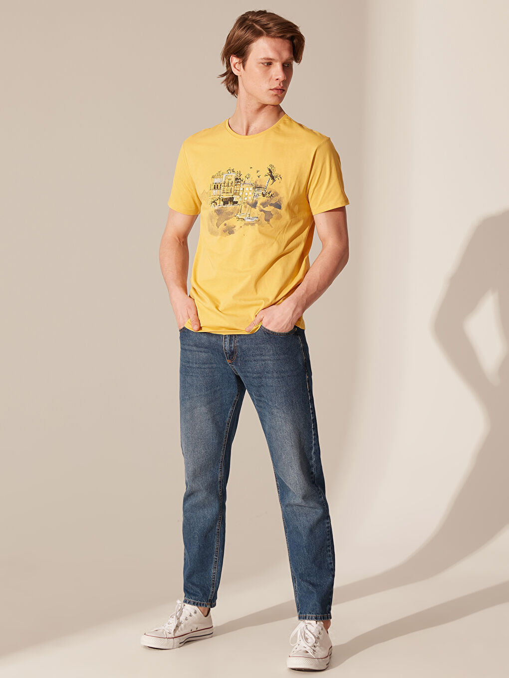 Футболка из чесаного хлопка для мужчин-3