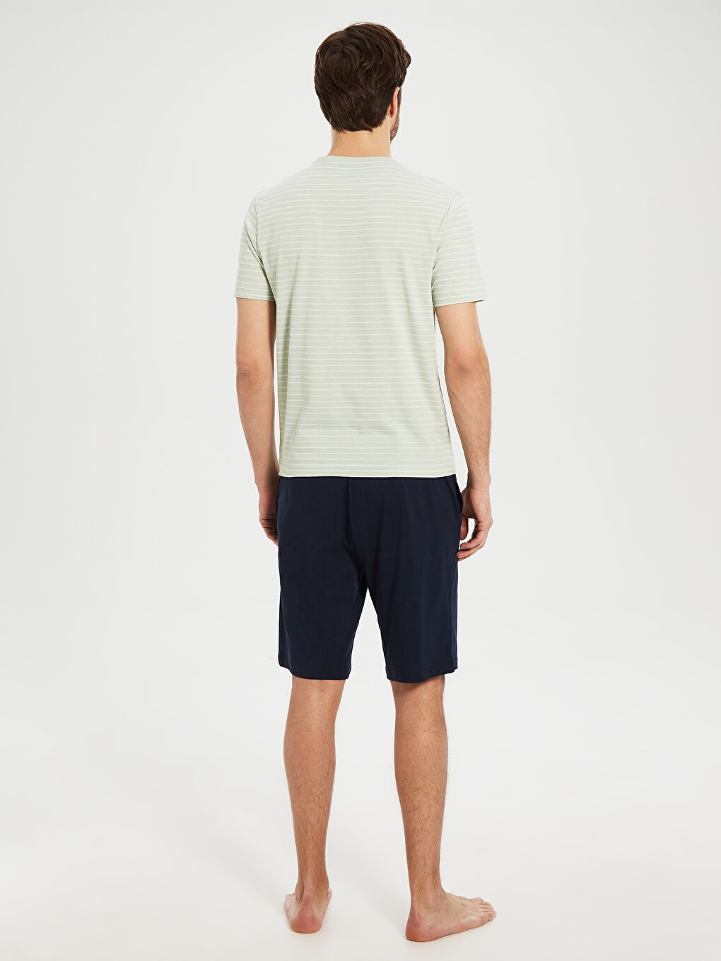 طقم بيجامة قصيرة اخضر رجال-3