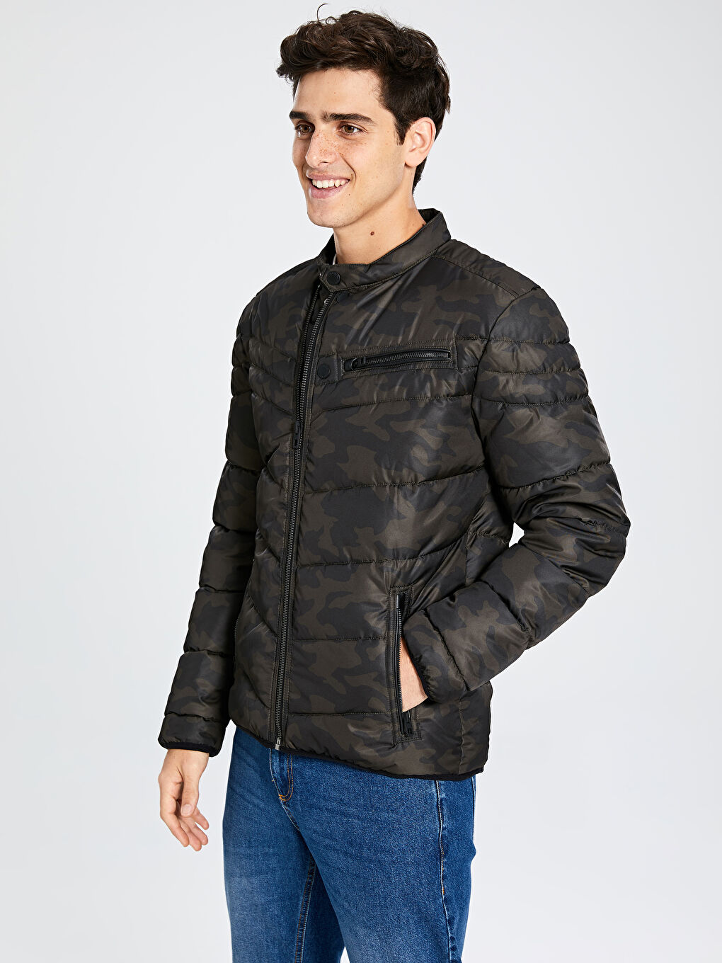 Haki Erkek Şişme Mont