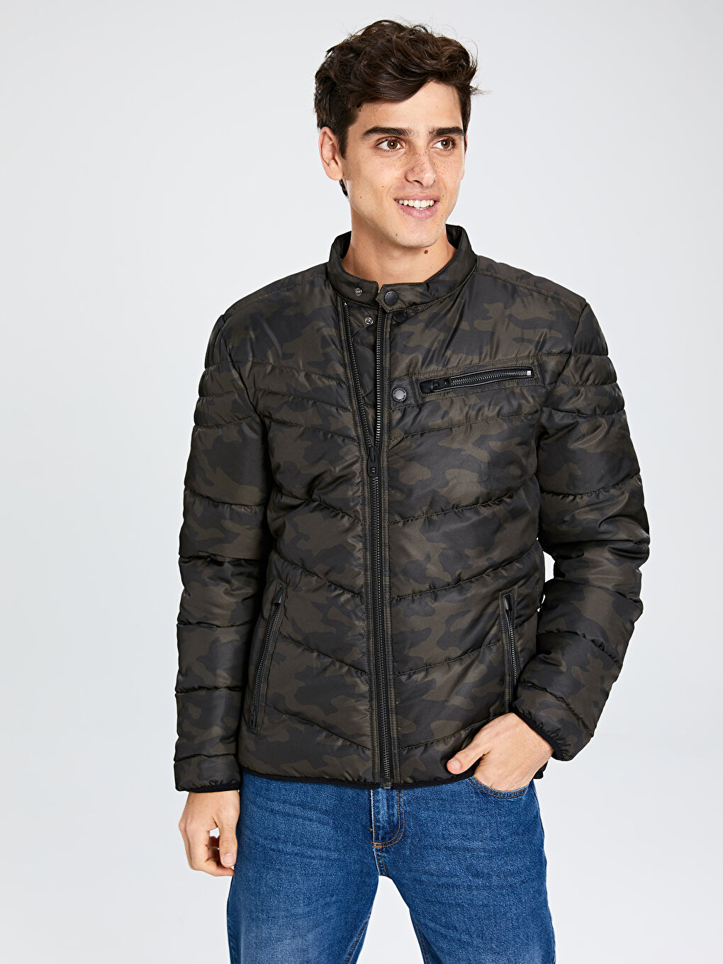 Haki Erkek Şişme Mont-1