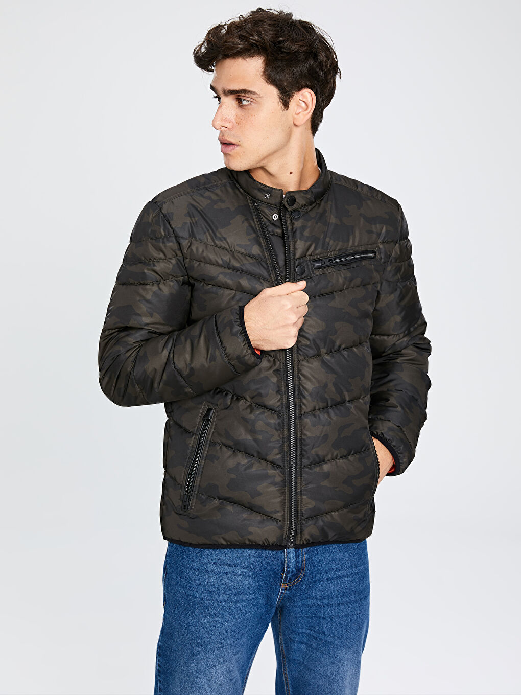 Haki Erkek Şişme Mont-2