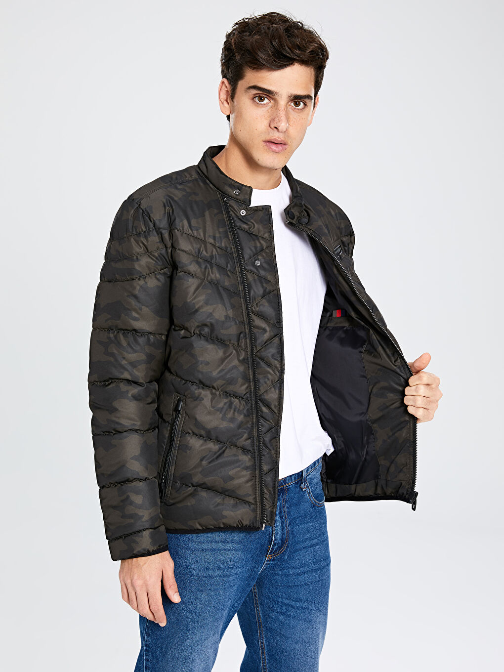 Haki Erkek Şişme Mont-3