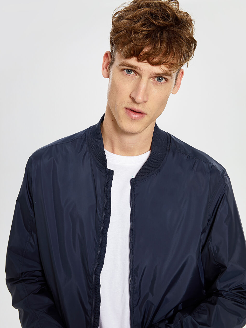 Мужчины Синий Пуховое пальто-3