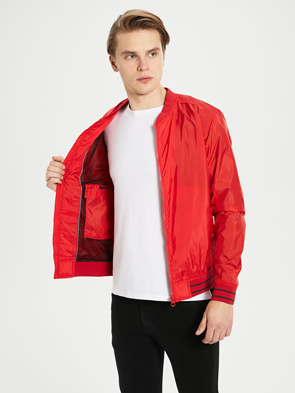 Мужчины Красный Пуховое пальто-2