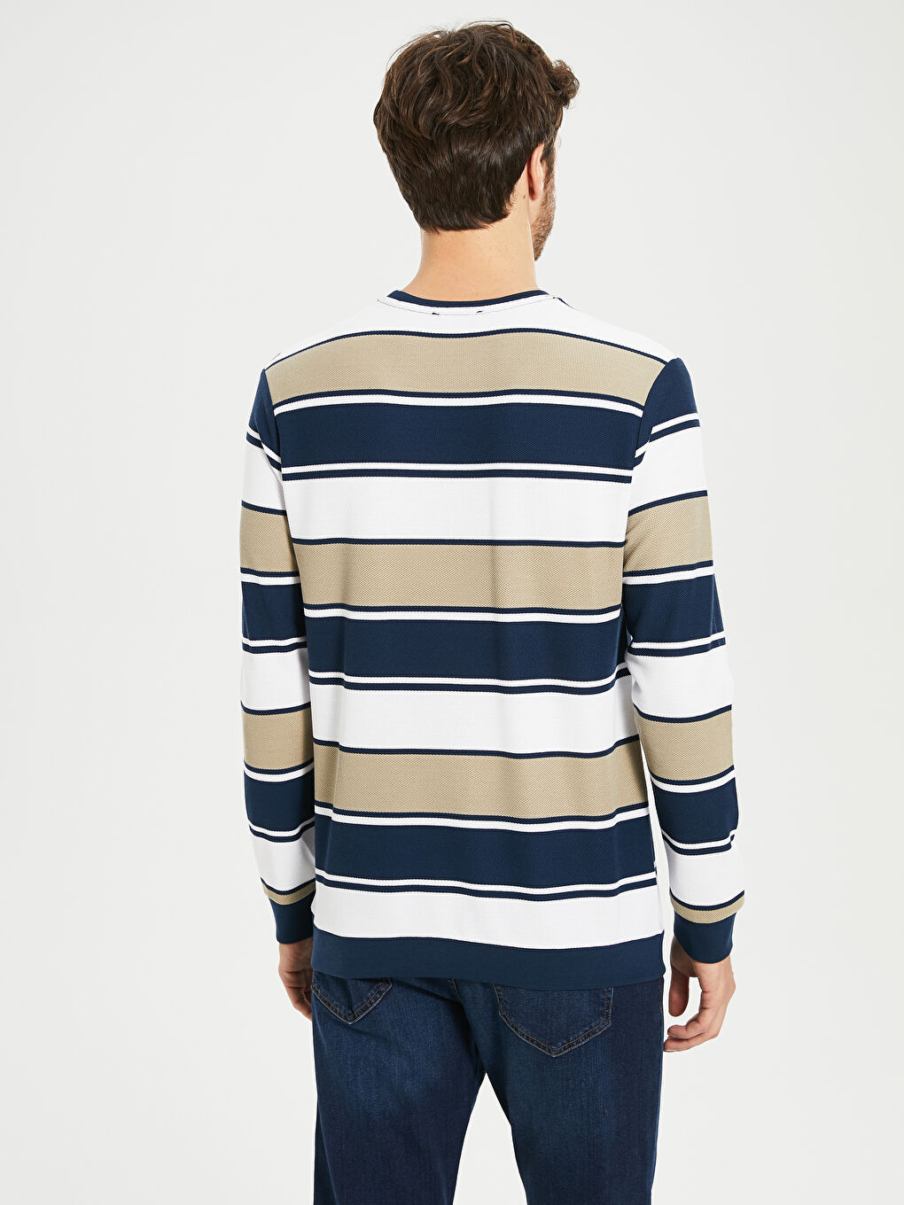 Bej Erkek Sweatshirt-3