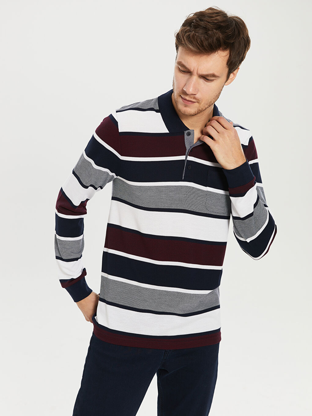 Kırmızı Penye Erkek Tişört-1