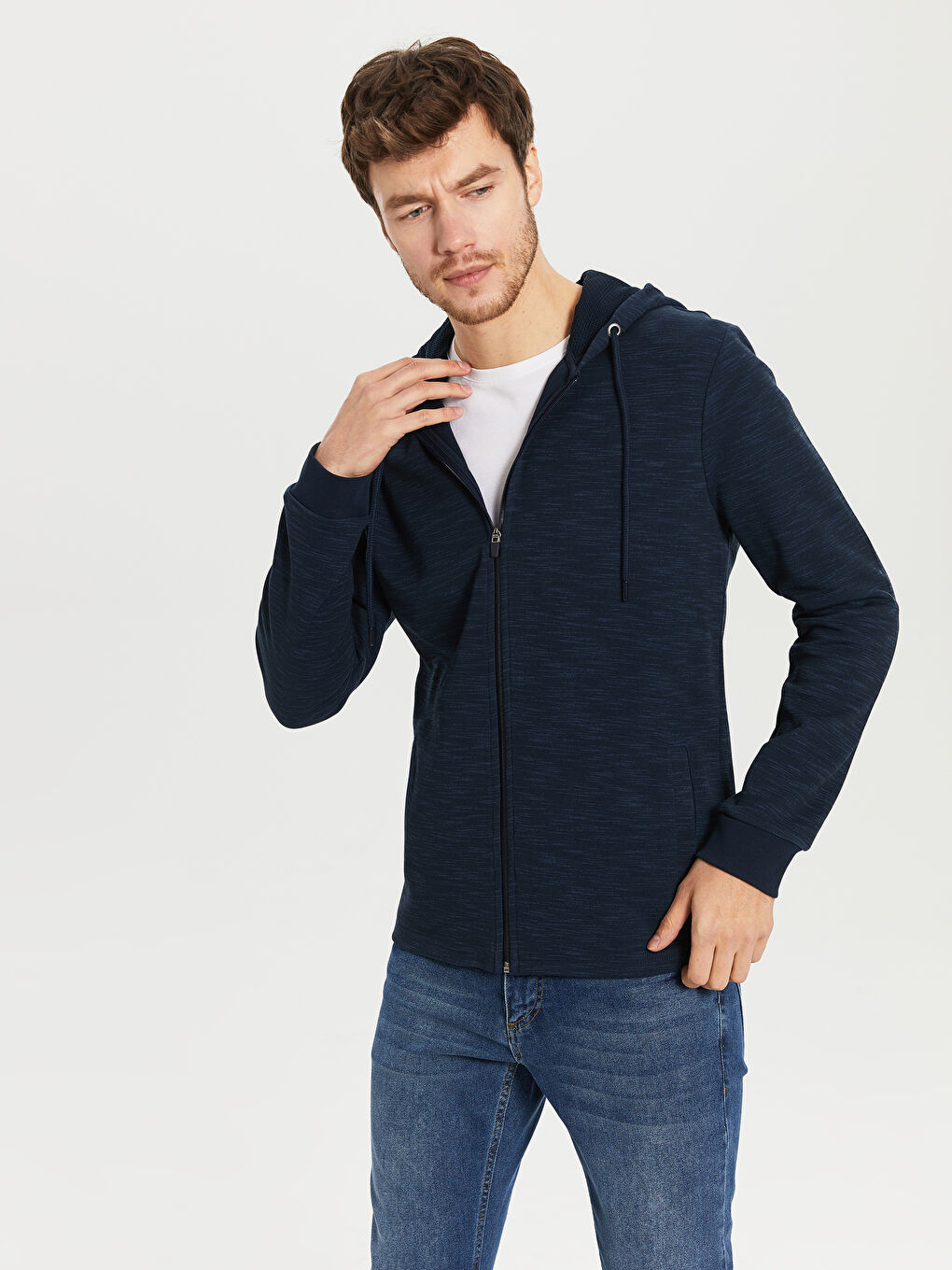 Lacivert Erkek Spor Hırka-1