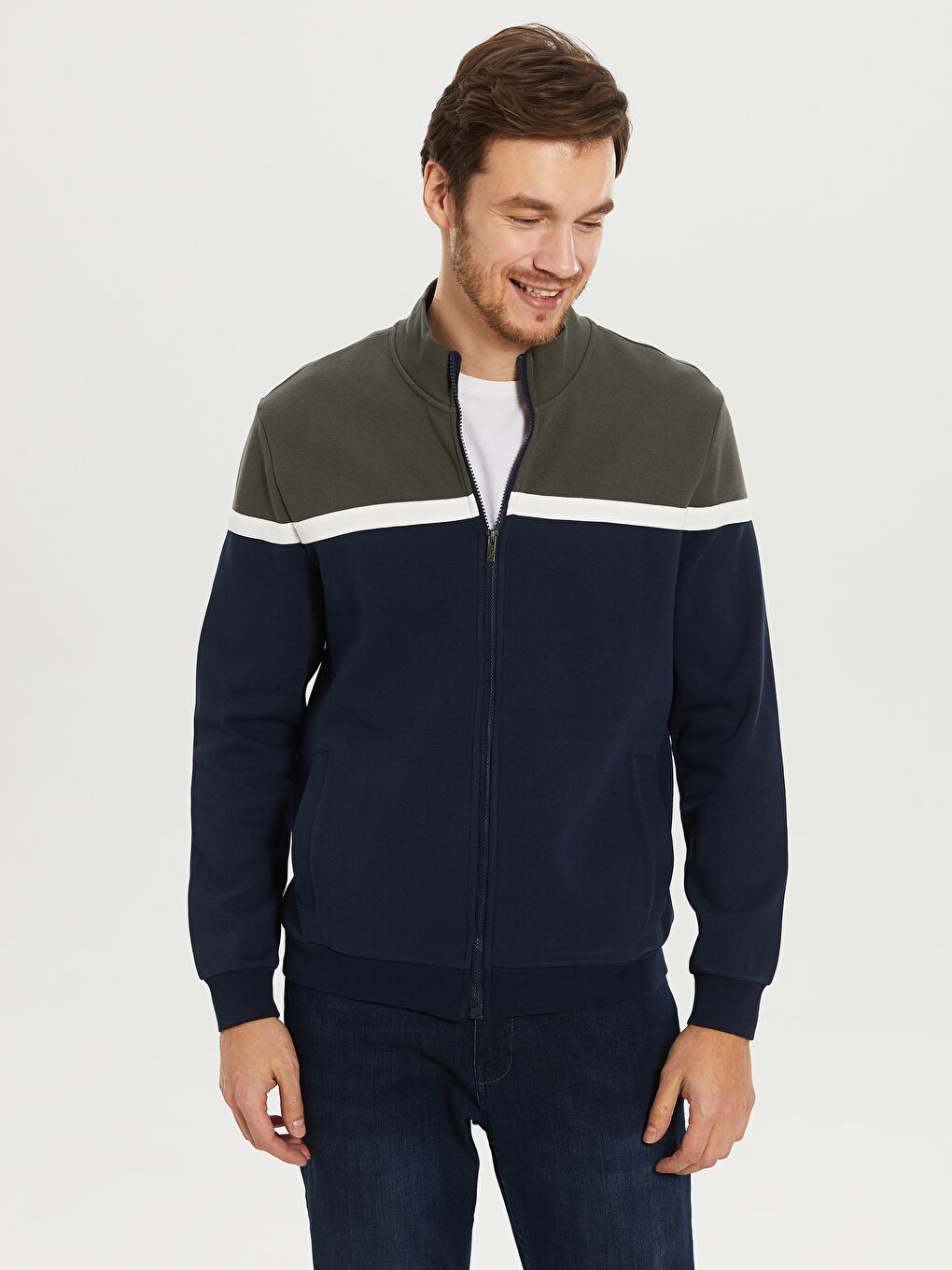 Haki Erkek Spor Hırka