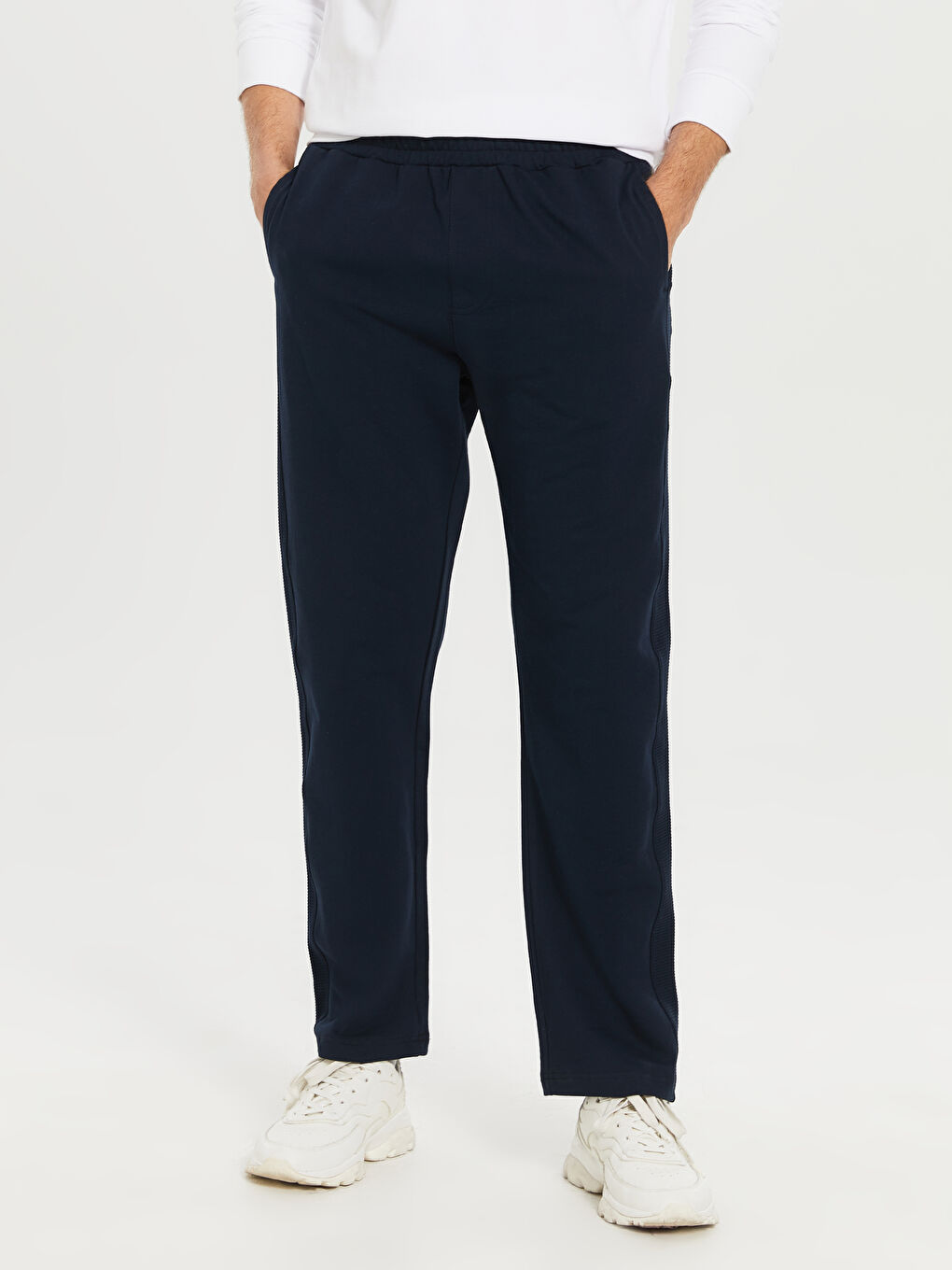 Lacivert Standart Kalıp Erkek Eşofman Altı-2