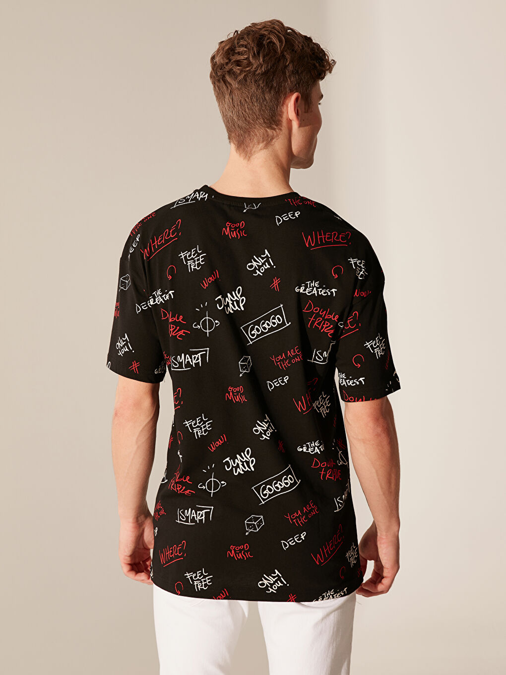 Siyah Penye Erkek Tişört-3