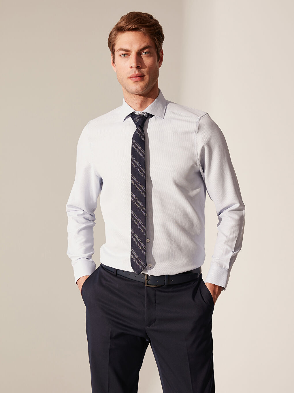 Mavi Slim Fit Uzun Kollu Erkek Gömlek