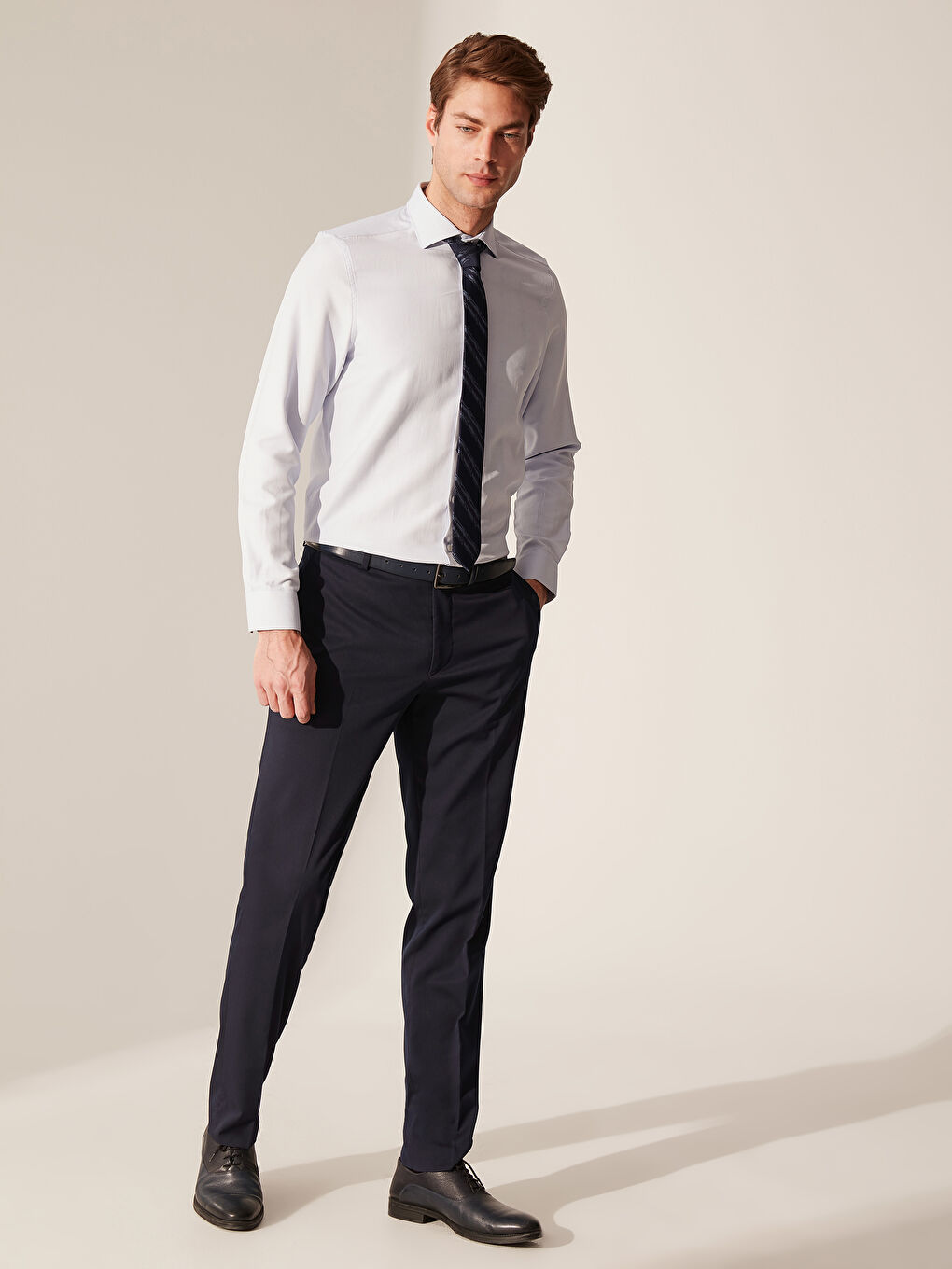 Mavi Slim Fit Uzun Kollu Erkek Gömlek-3