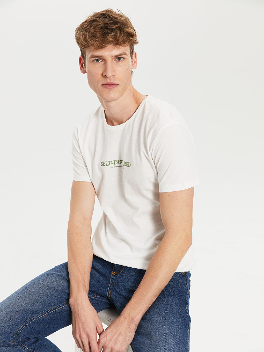 Футболка из джерси с круглым вырезом для мужчин-1