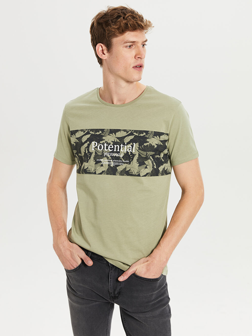 Yeşil Penye Erkek Tişört