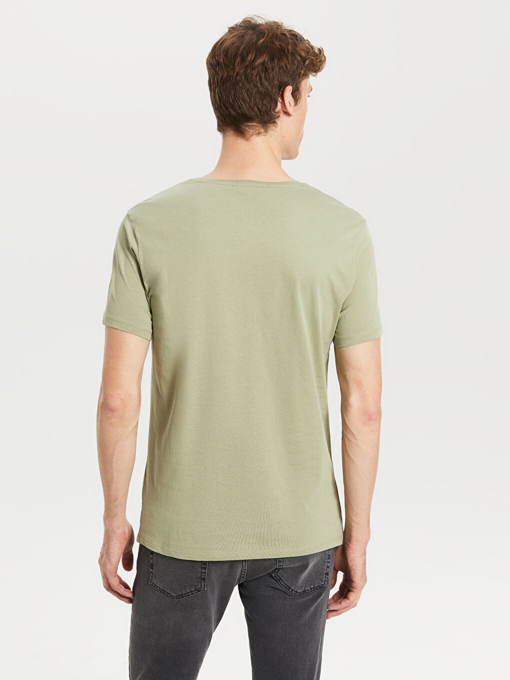 Yeşil Penye Erkek Tişört-2