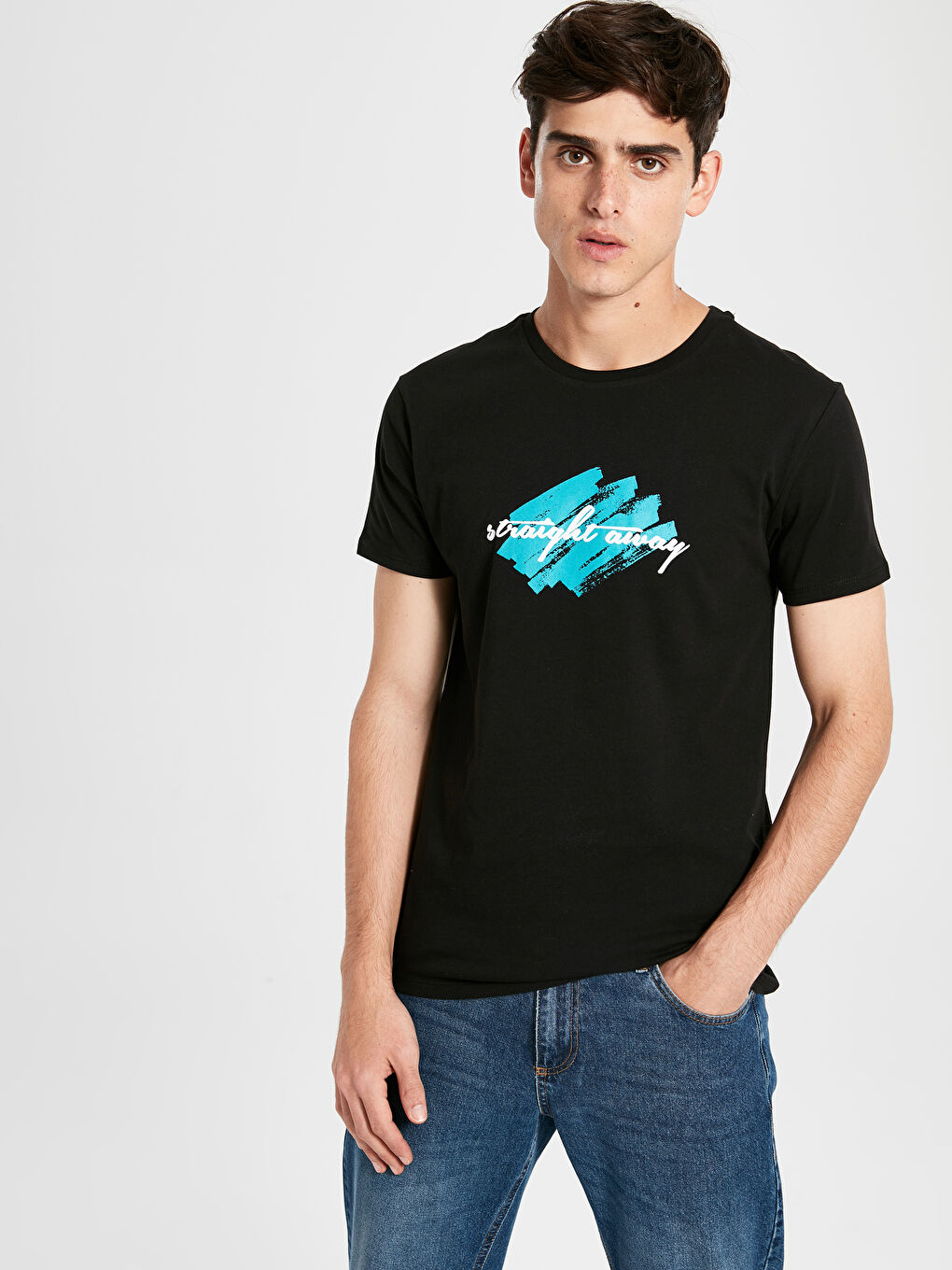 Футболка из чесаного хлопка для мужчин-1