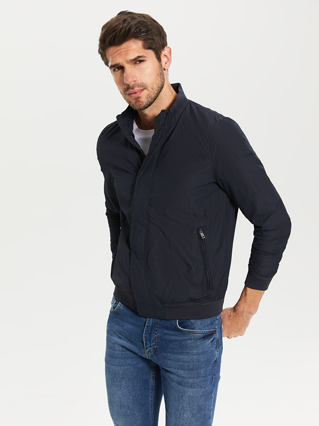 Man NAVY Coat-1