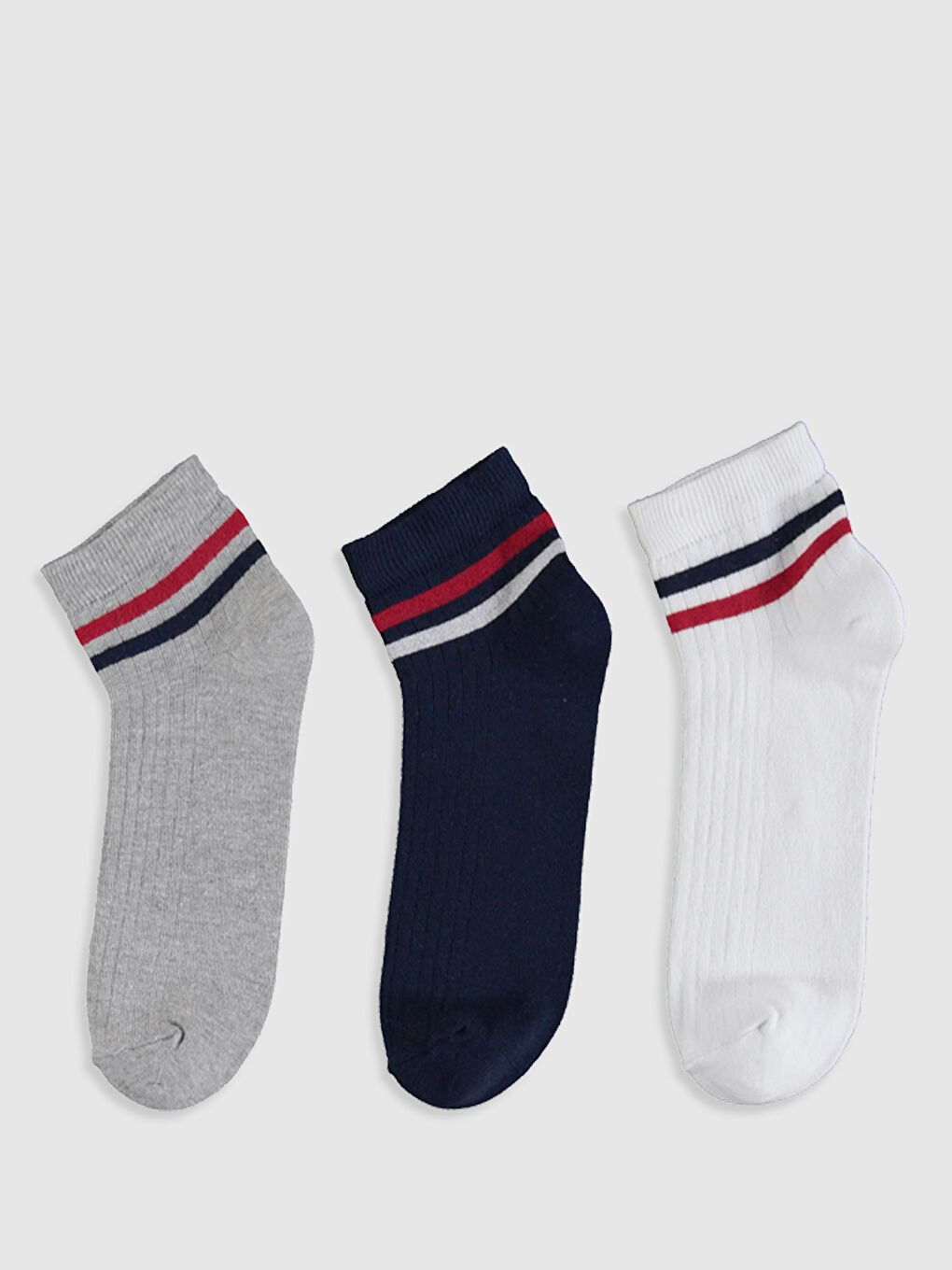 Karışık Erkek Patik Çorap 3'lü-1