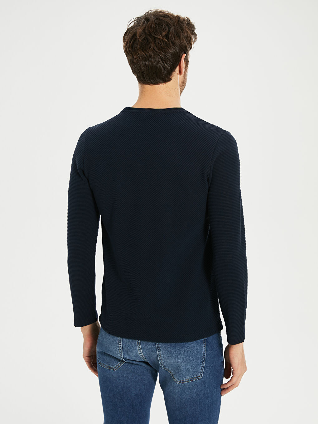 Мужчины Синий Футболка-3