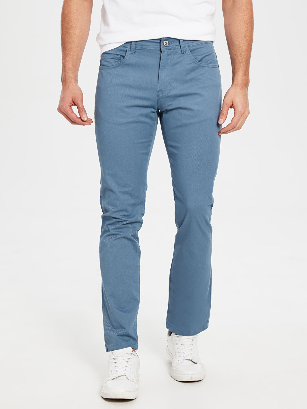 Mavi Dar Kalıp Gabardin Chino Pantolon-3