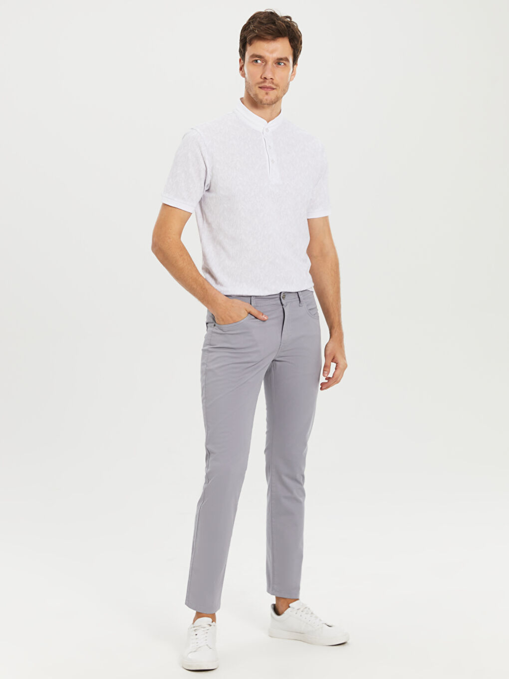 Pantalon Chino Gabardine Coupe Slim