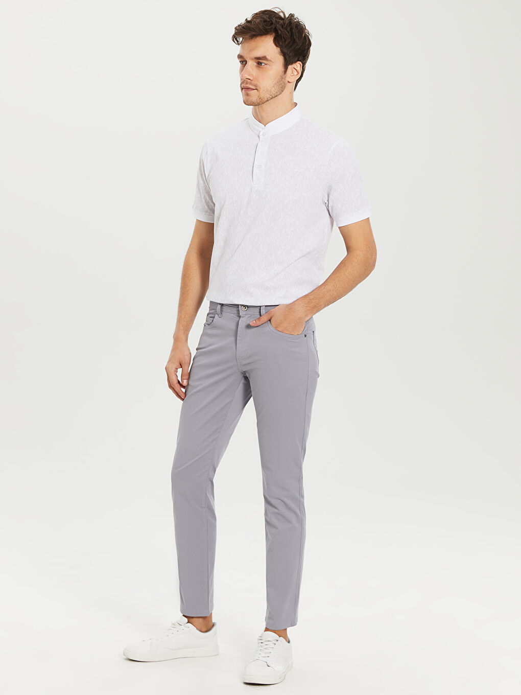 Pantalon Chino Gabardine Coupe Slim-1