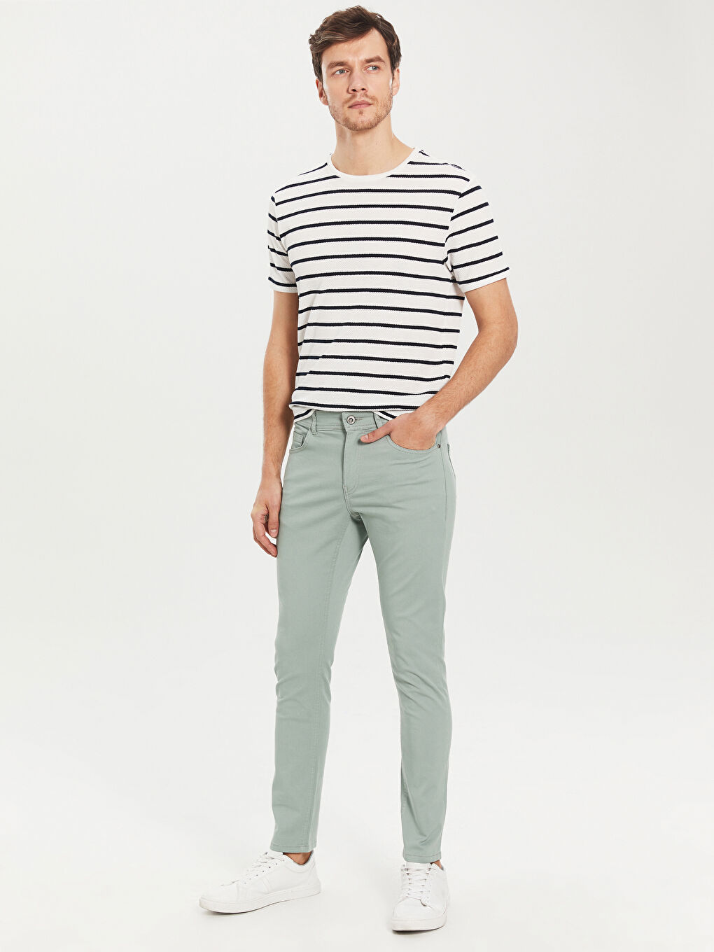 Mat Yeşil Chino Pantolon-2