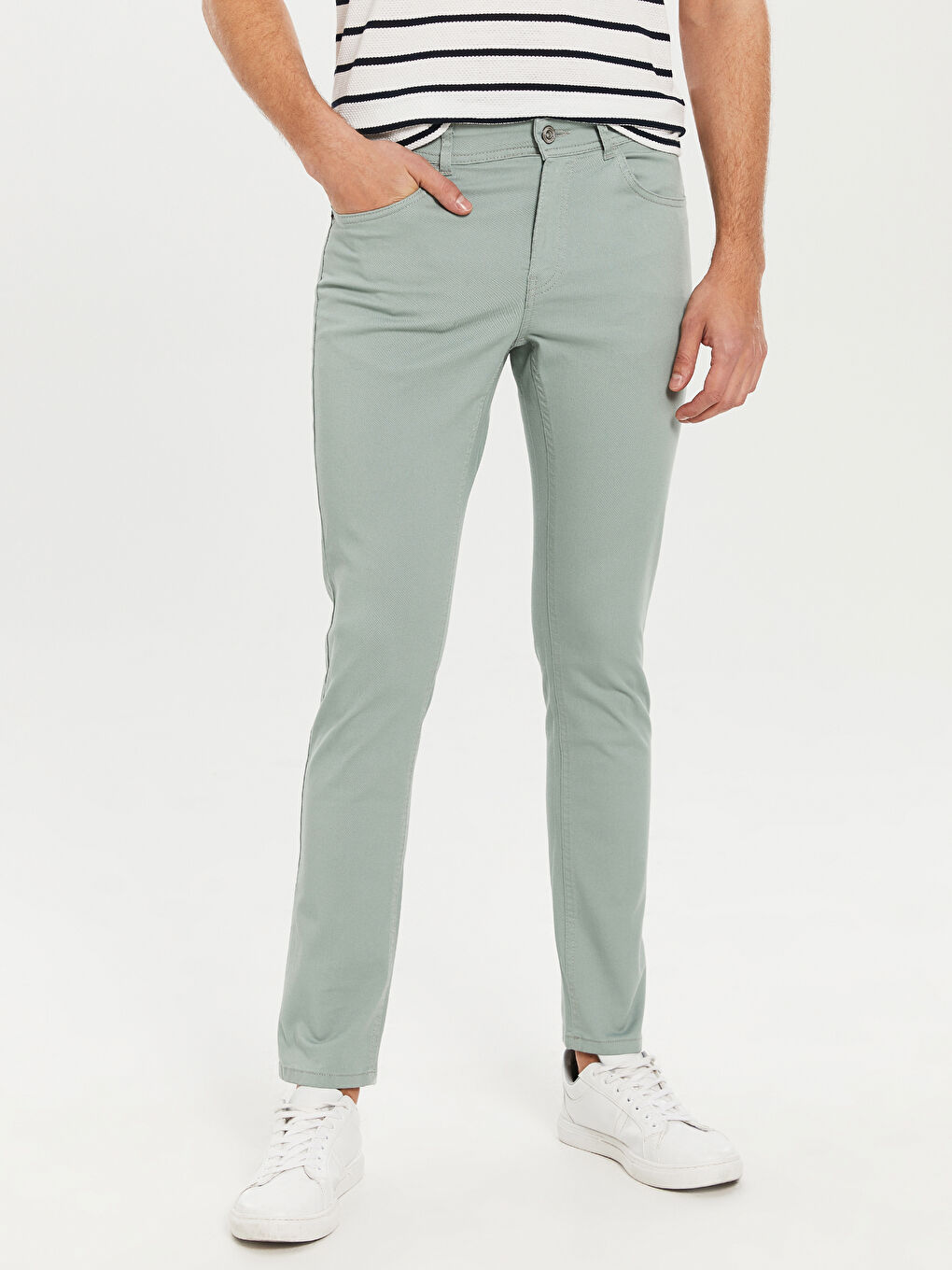 Mat Yeşil Chino Pantolon-3