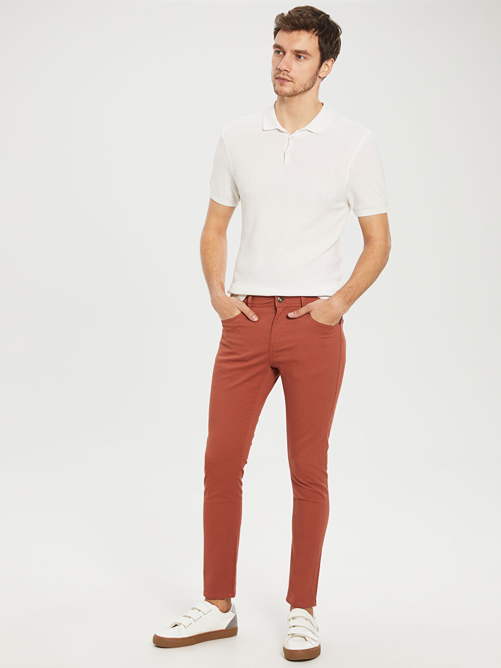 Kahverengi Kiremit Chino Pantolon-2