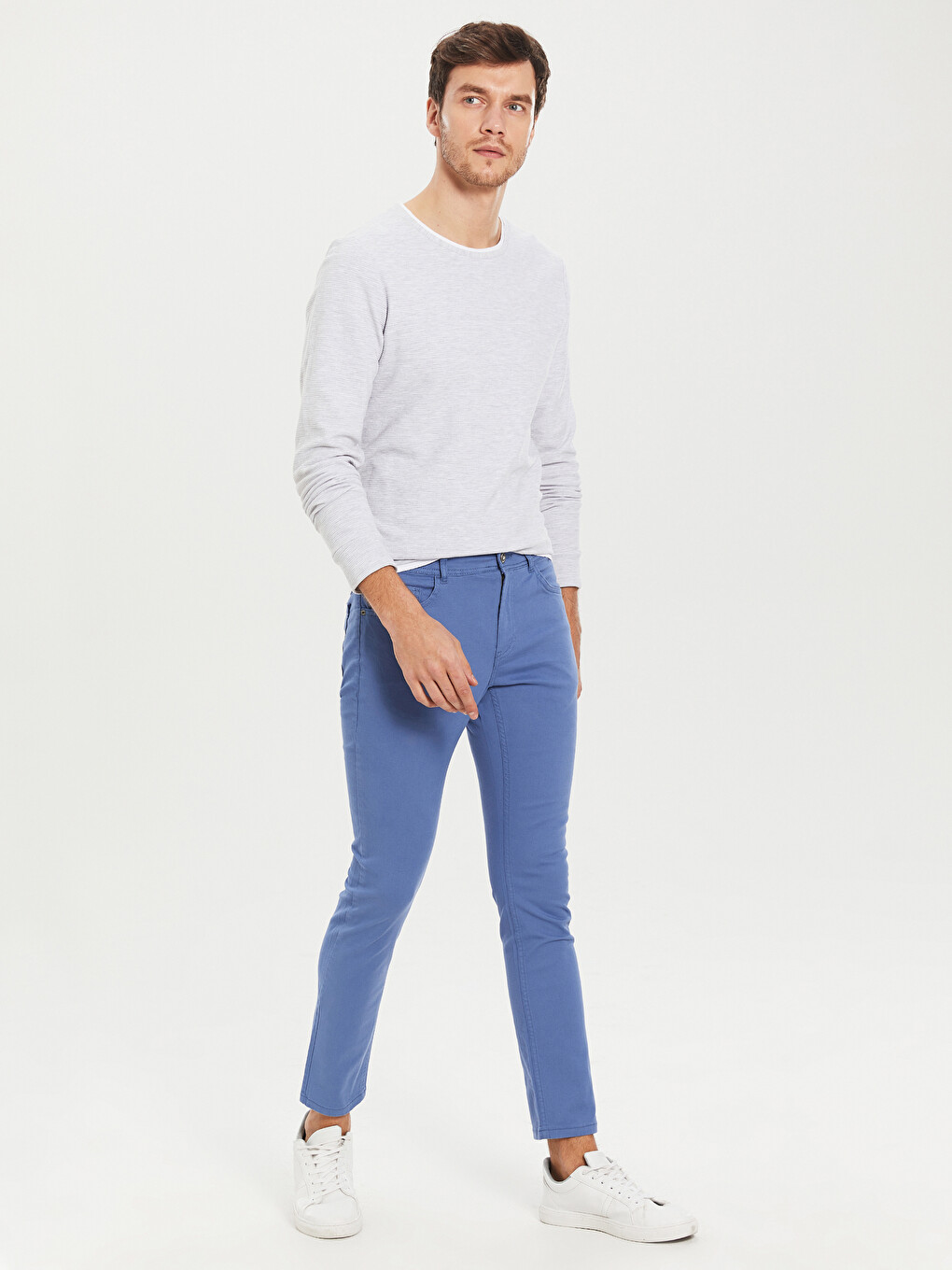 Pantalon chino Bleu Homme-6