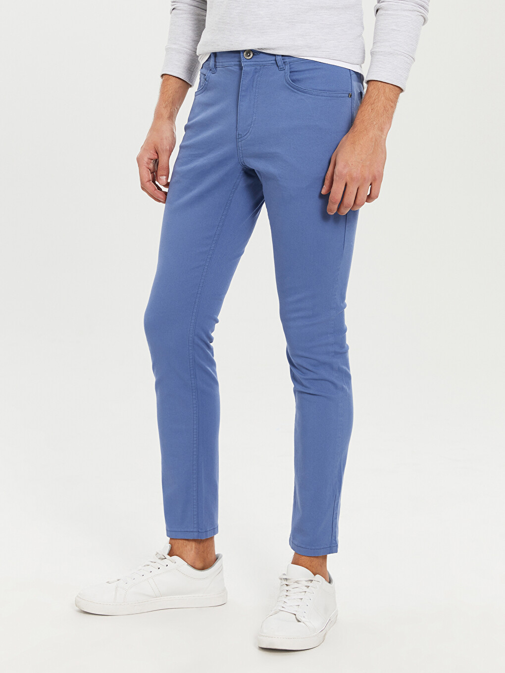 Pantalon chino Bleu Homme-7