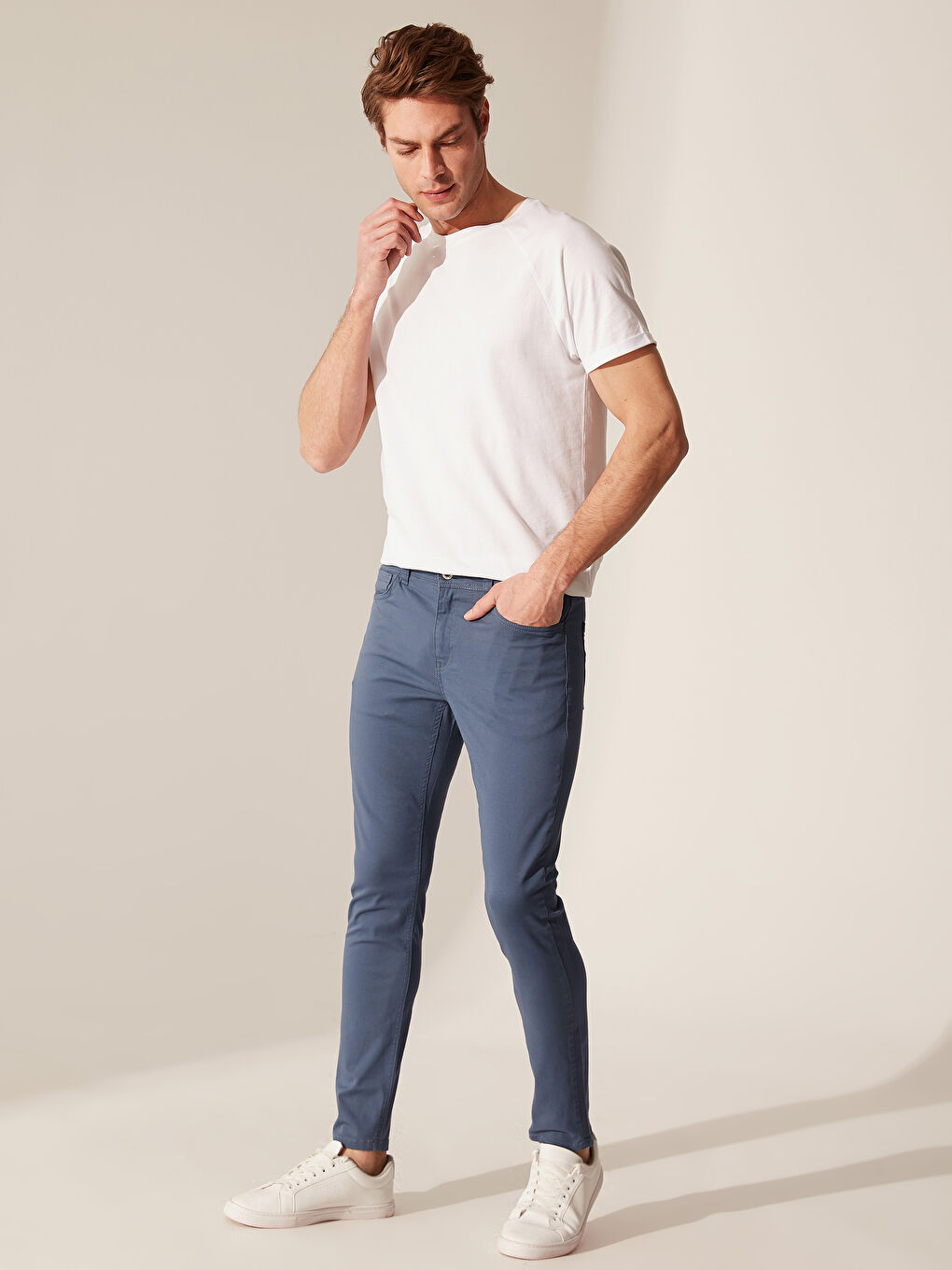 Mat İndigo Chino Pantolon