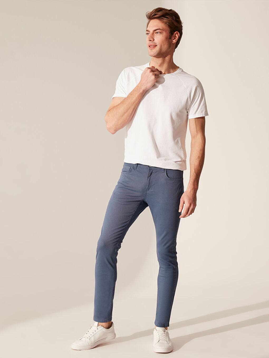 Mat İndigo Chino Pantolon-1